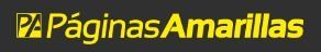 El logotipo de la marca Páginas Amarillas, con texto amarillo y un icono 