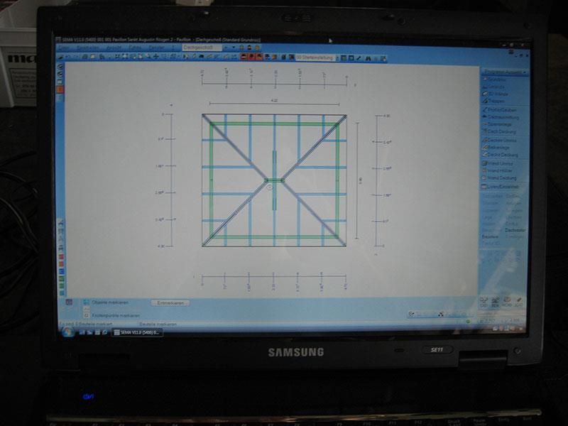 Ein Samsung-Computermonitor mit einer Zeichnung darauf
