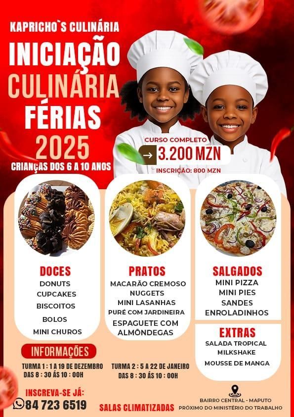 A menu for a restaurant called conteudo chef