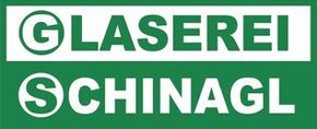 Logo for Glaserei Chinagl. Features a green background with white text and circles.
