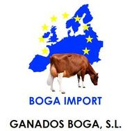 Logotipo de una vaca marr&oacute;n sobre un mapa azul de la 