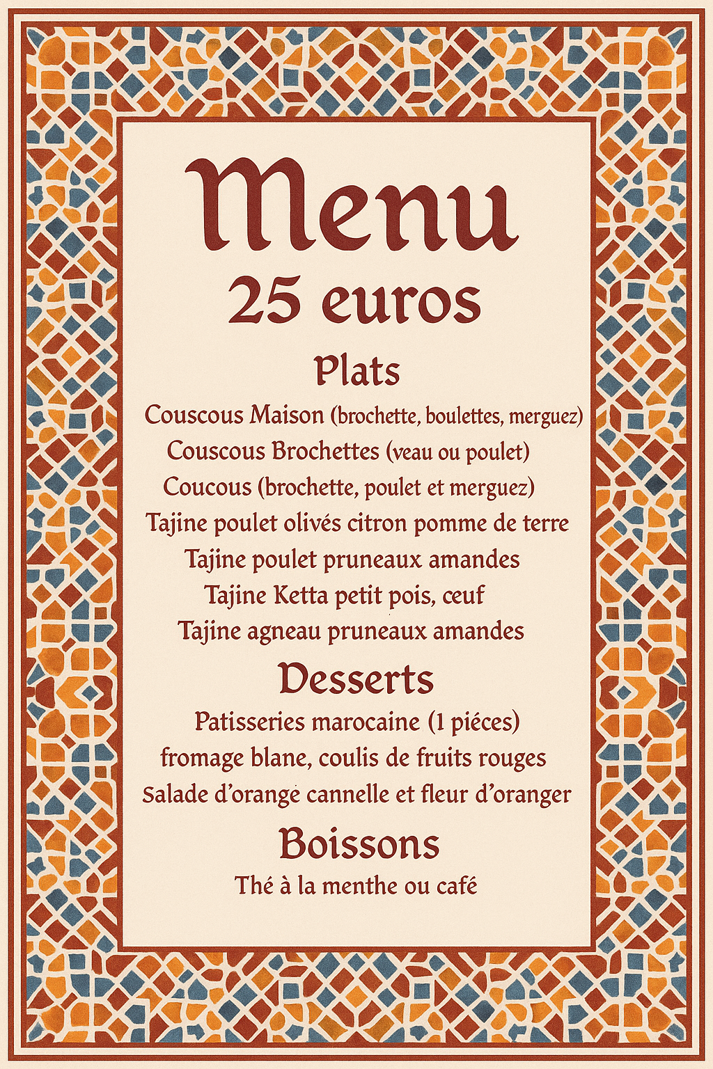 Tajine aux amandes et au pain dans un panier tressé.