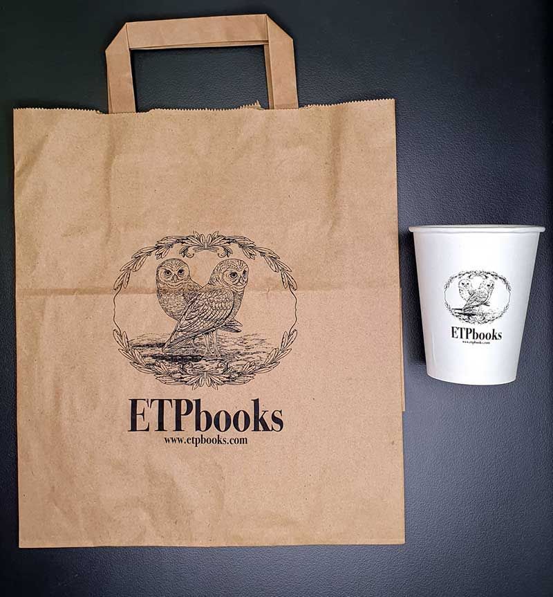 ETP BOOKS KRAFT σακούλα χάρτινη λευκό ποτήρι 8oz