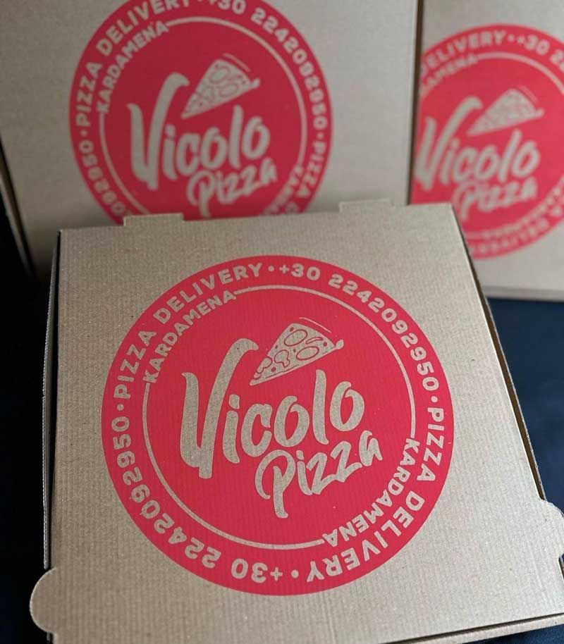 Εκτυπώσεις σε Κουτί Πίτσας & Συσκευασίες Τροφίμων