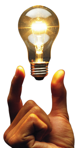Une ampoule lumineuse.