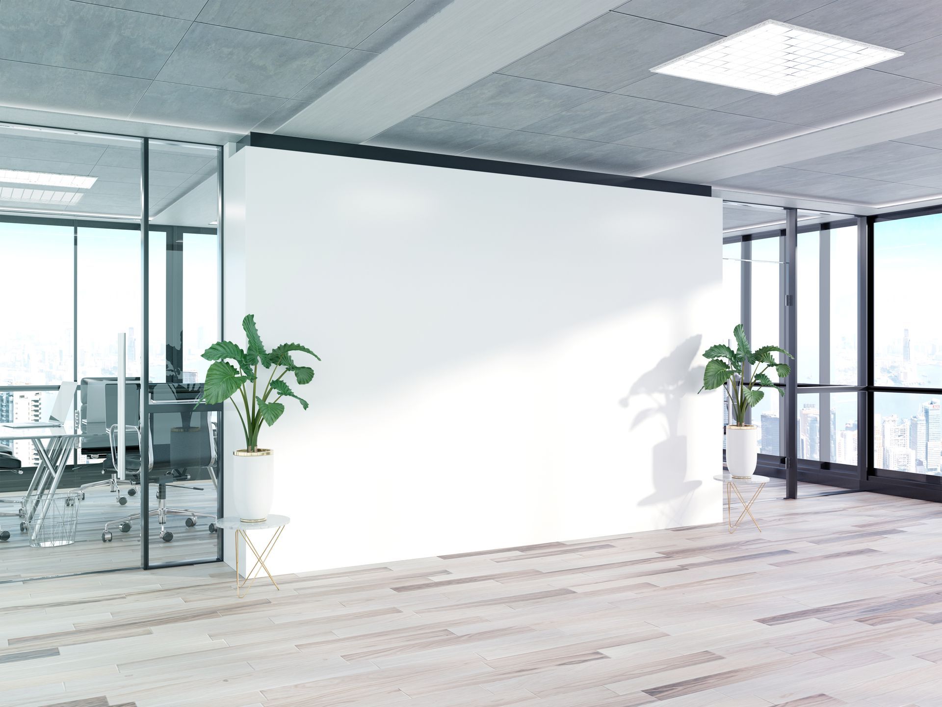 Installation de cloison dans un bureau