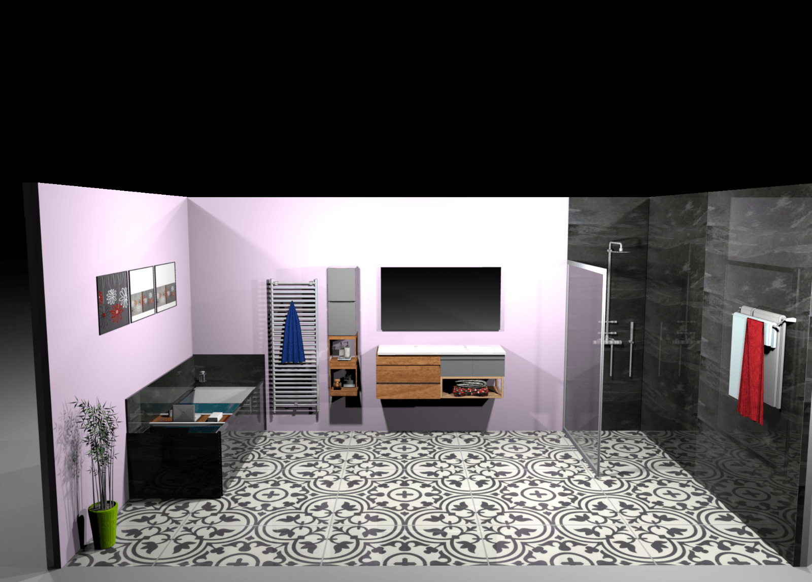 Aménagement salle de bain parentale