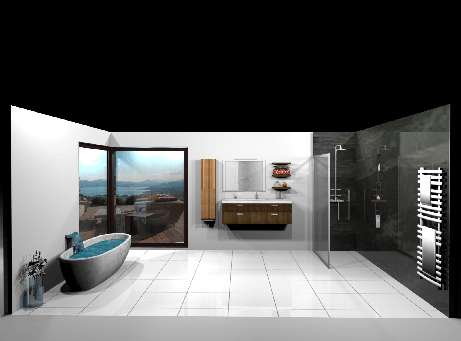 Agencement salle de bain parentale