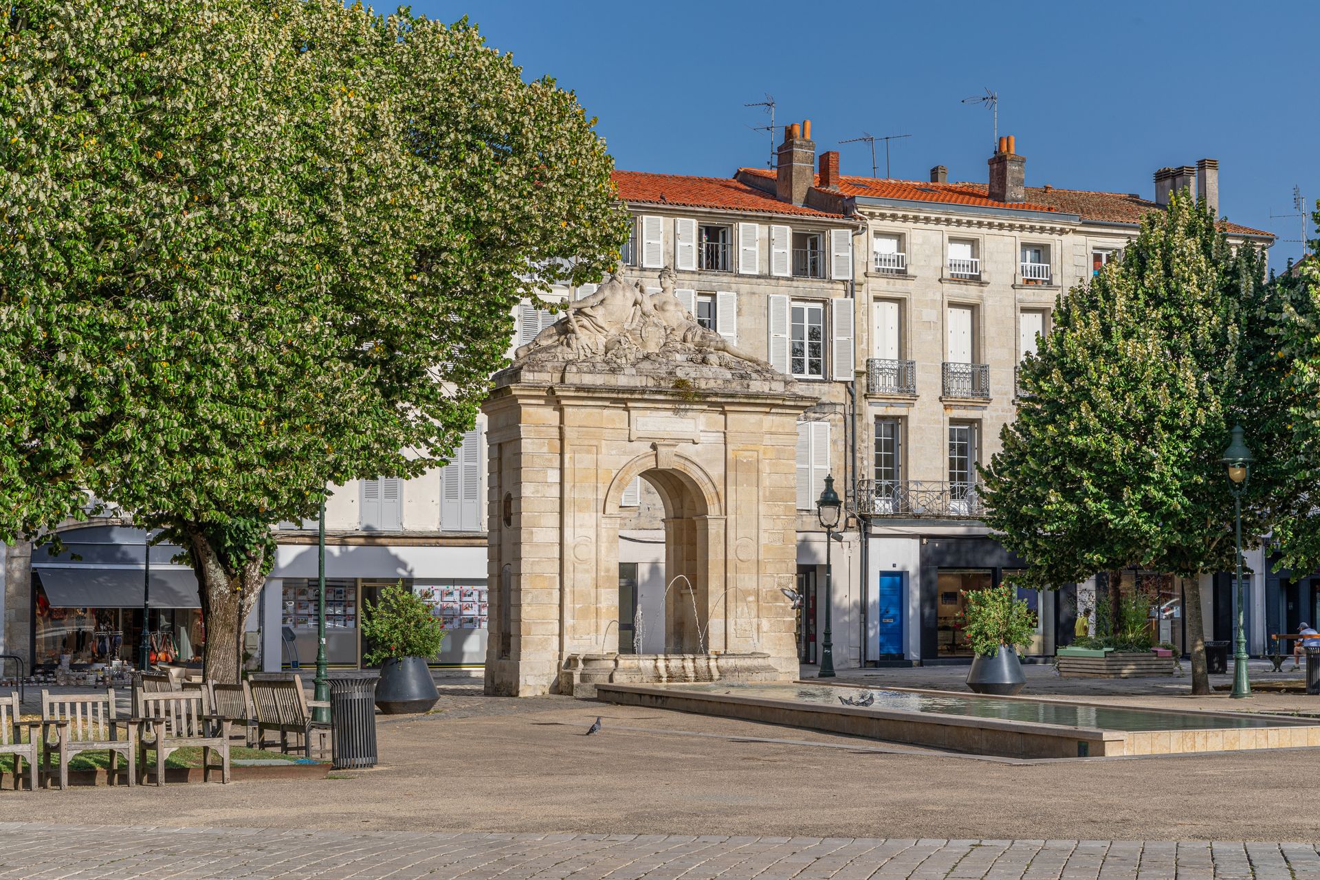 Fontaine de la Place Colbert à Rochefort.