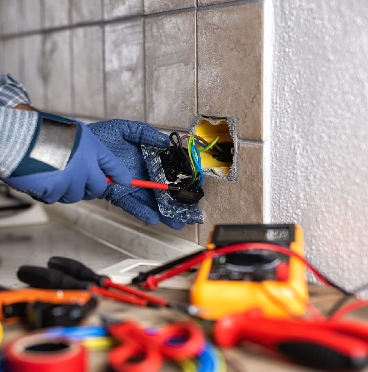 Mise en place d'une prise électrique