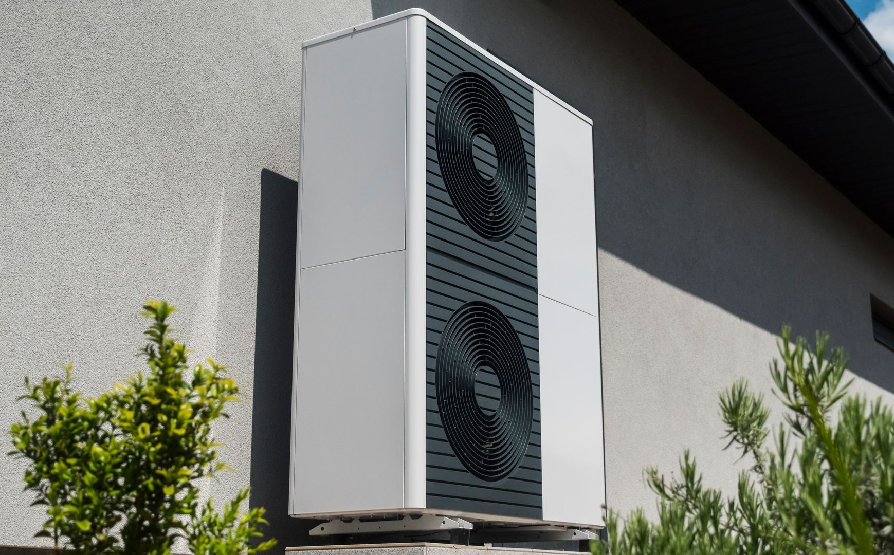 Deux sorties de pompe à chaleur