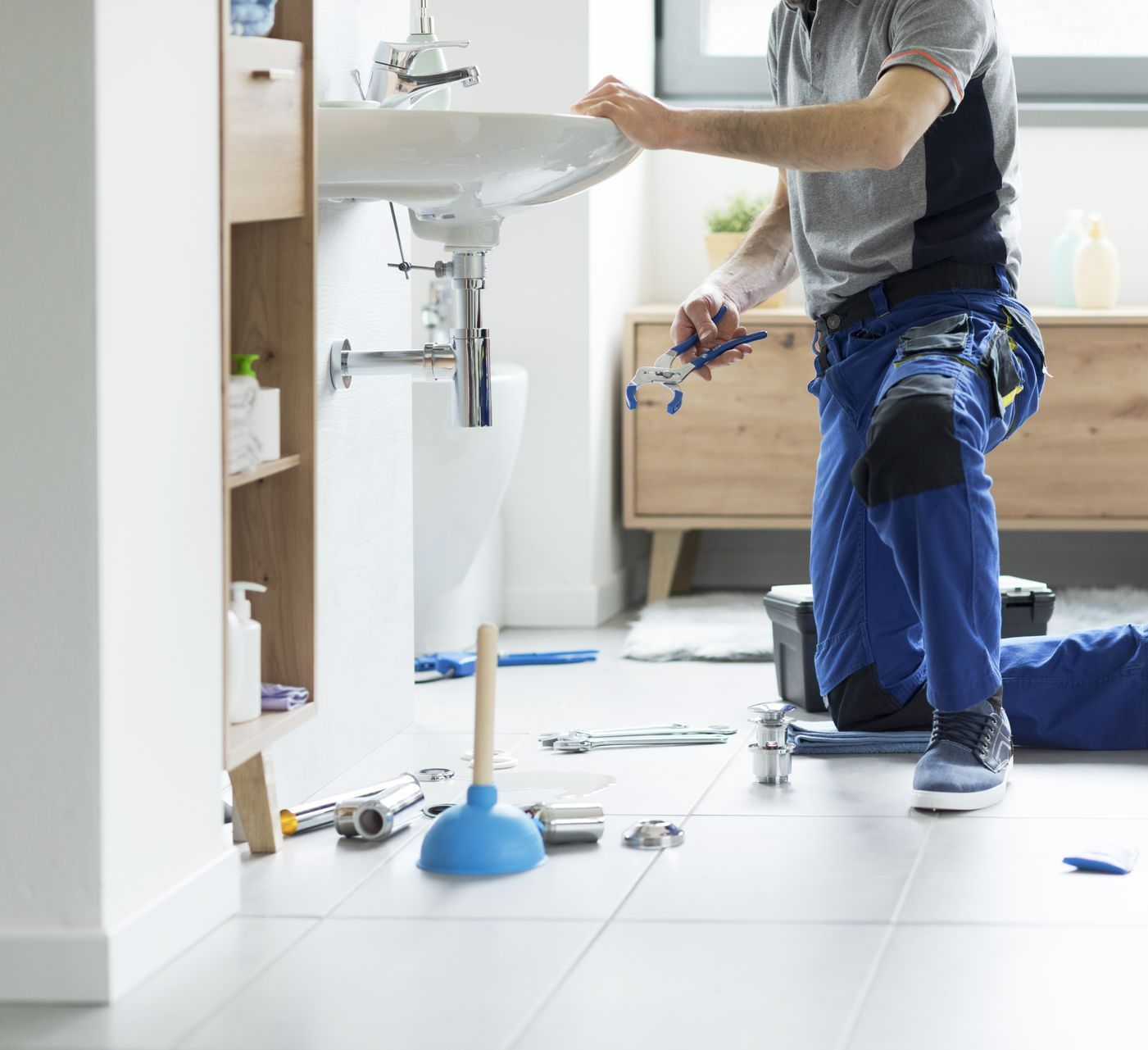 Démontage d'un évier