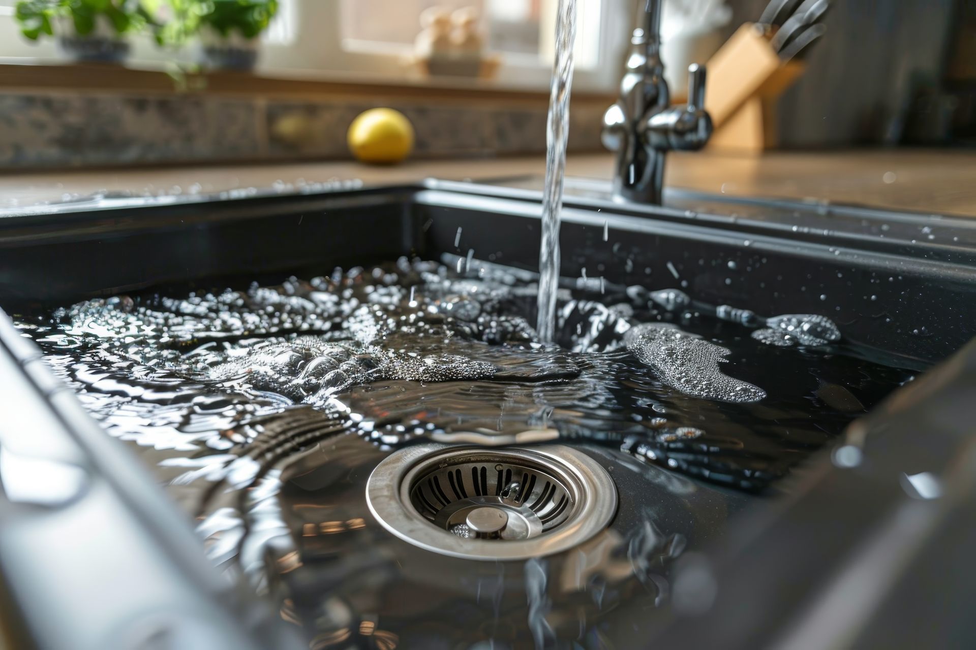 Écoulement de l'eau dans un évier