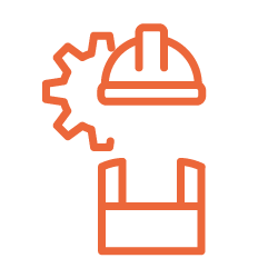 Ouvrier avec un casque de chantier