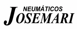 Logo de NEUMÁTICOS JOSEMARI en texto negro sobre fondo blanco
