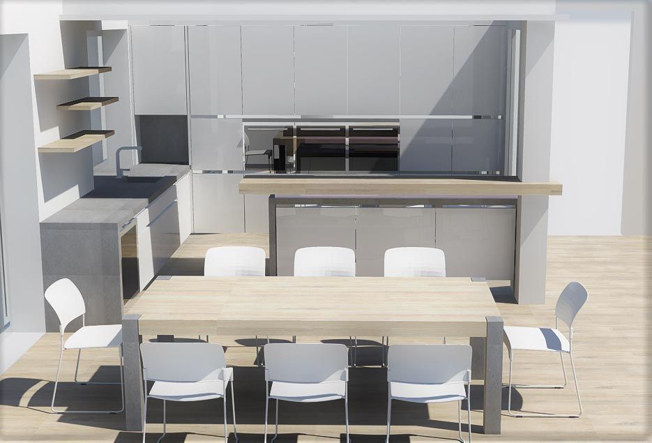 Hendlmeier Objektdesign Planung | Küche mit Essbereich