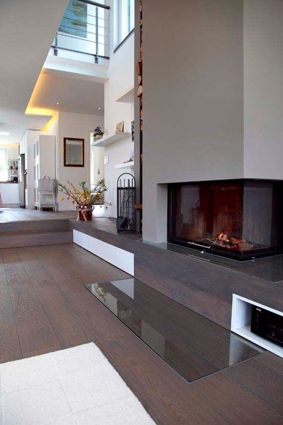 Objektdesign Hendlmeier Wohnraum | Kamin in offenem Wohnkonzept