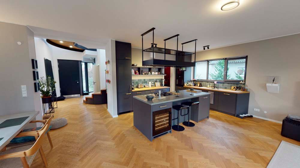 Hendlmeier Objektdesign Küchen | Wohnküche Anthrazit