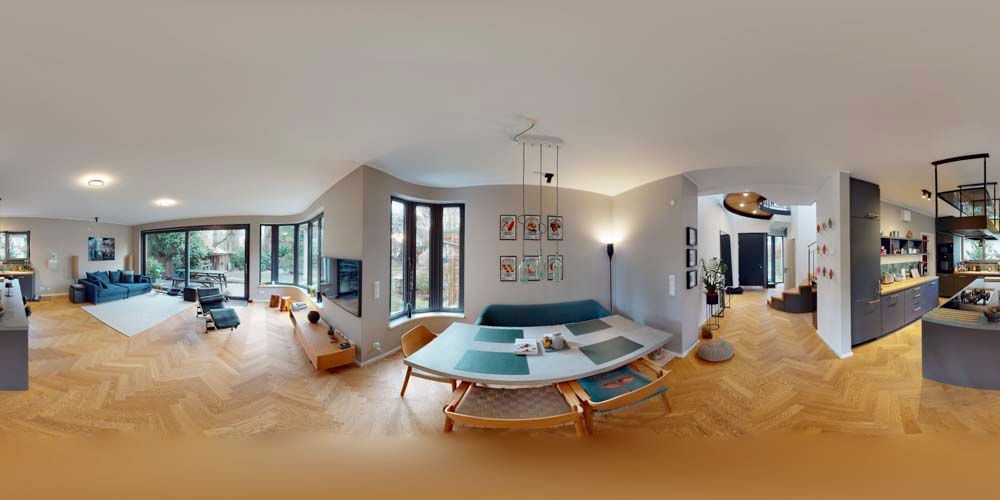 Objektdesign Hendlmeier Wohnraum | Panorama offenes Wohnkonzept