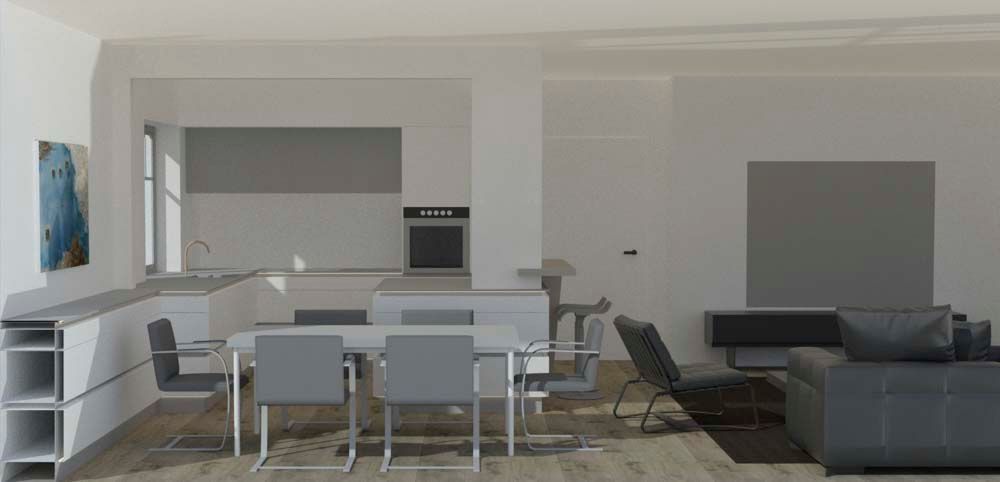 Hendlmeier Objektdesign Planung | Wohnküche mit Essbereich