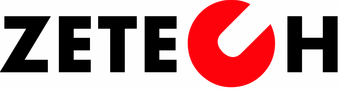 ZETECH-Logo mit schwarzem Text und einem roten stilisierten Buchstaben „C“.