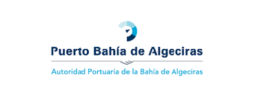 Un logotipo para el puerto de la bahía de Algeciras con un pájaro.