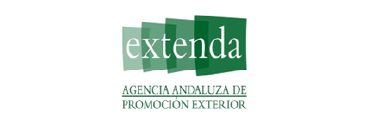 A logo for extenda agency andaluza de promocion exterior
