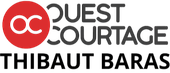 Logo pour Ouest Courtage par Thibaut Baras, cercle rouge avec symbole 