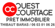 Logo pour Ouest Courtage par Thibaut Baras, cercle rouge avec symbole 