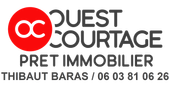 Logo pour Ouest Courtage par Thibaut Baras, cercle rouge avec symbole