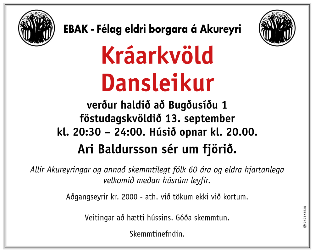 Kráarkvöld - Dansleikur