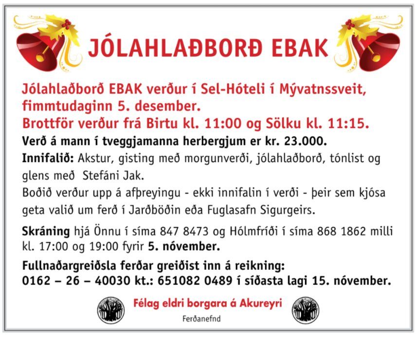 Jólahlaðborð EBAK