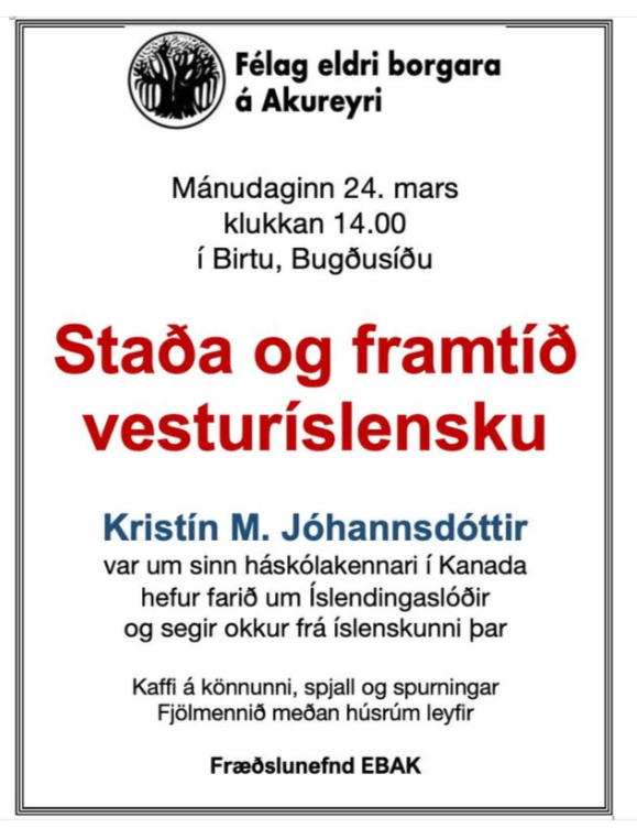 Staða og framtíð vesturíslensku