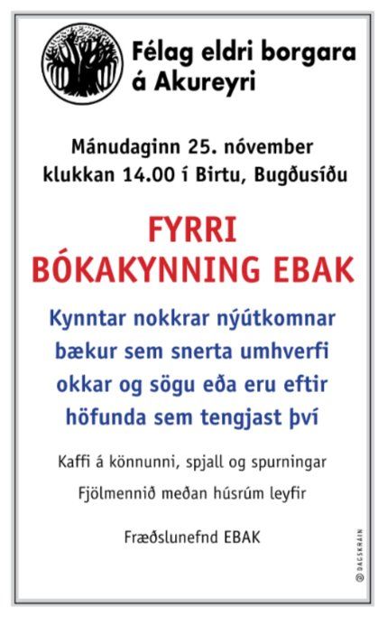 Fyrri bókakynning EBAK