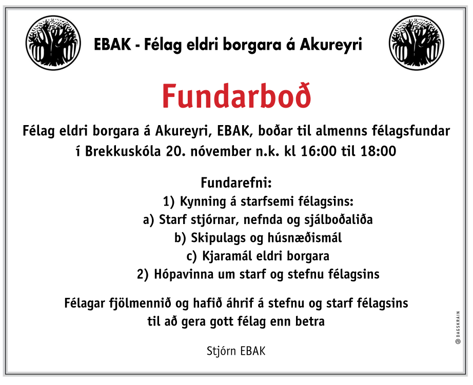 Almennur félagsfundur