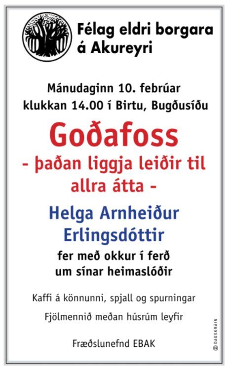 Goðafoss - þaðan liggja leiðir til allra átta