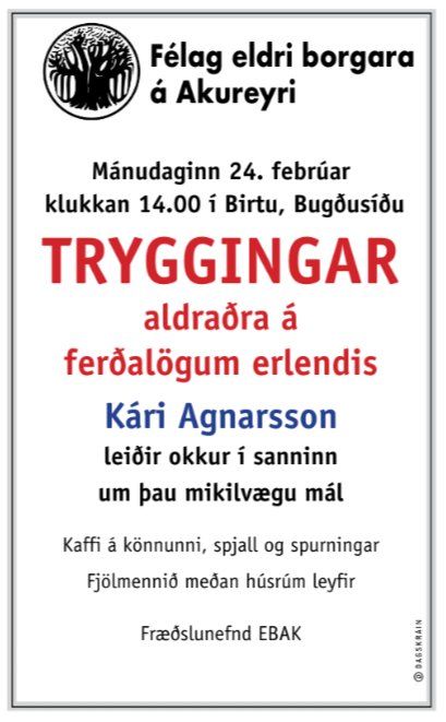 Tryggingar aldraðra á ferðalögum erlendis