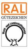 Ein RAL-Logo mit einem Kreis in der Mitte.