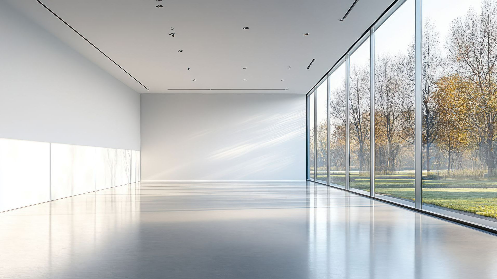Pièce avec un sol en béton ciré