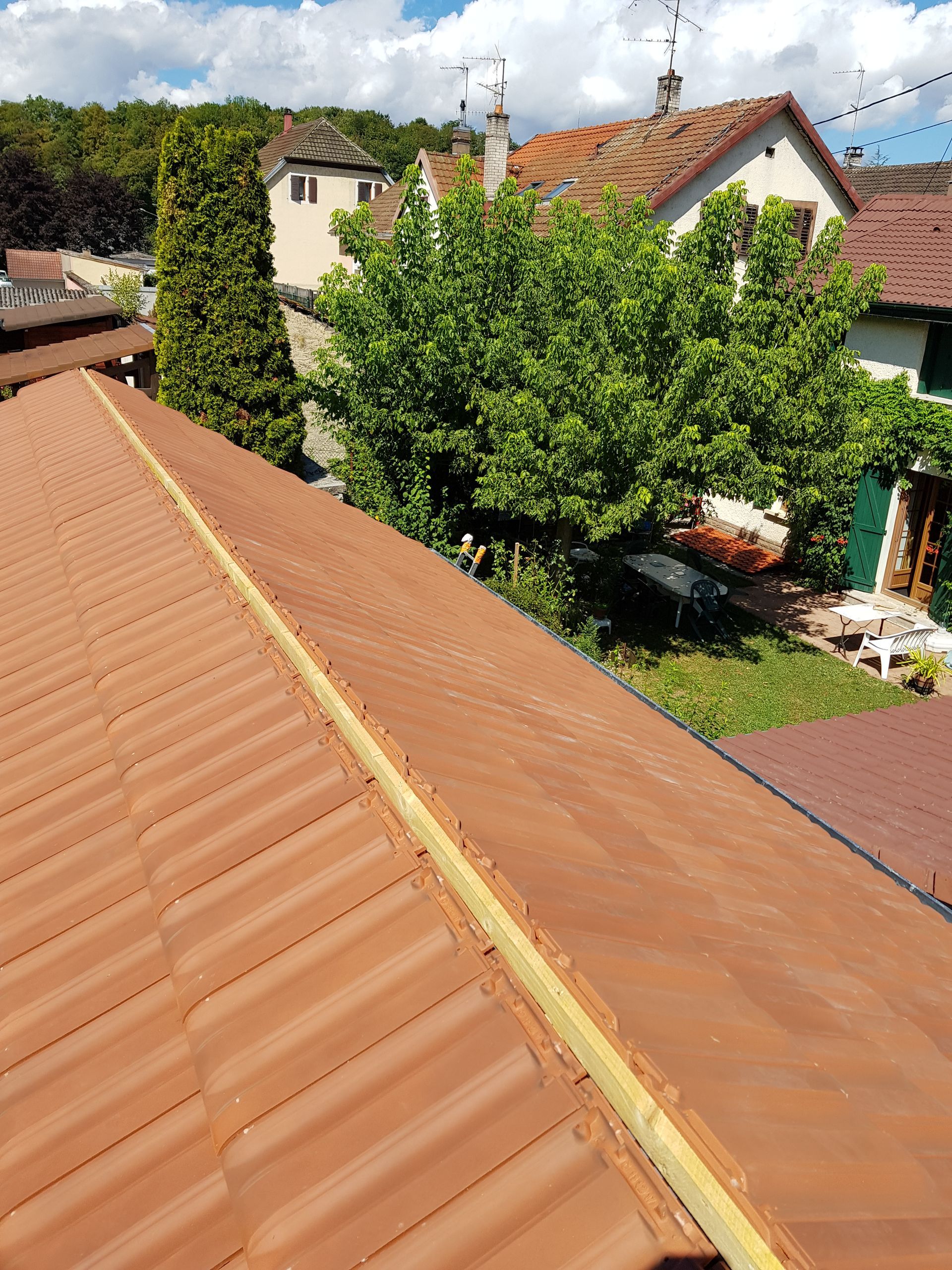 Faitage en cours de création