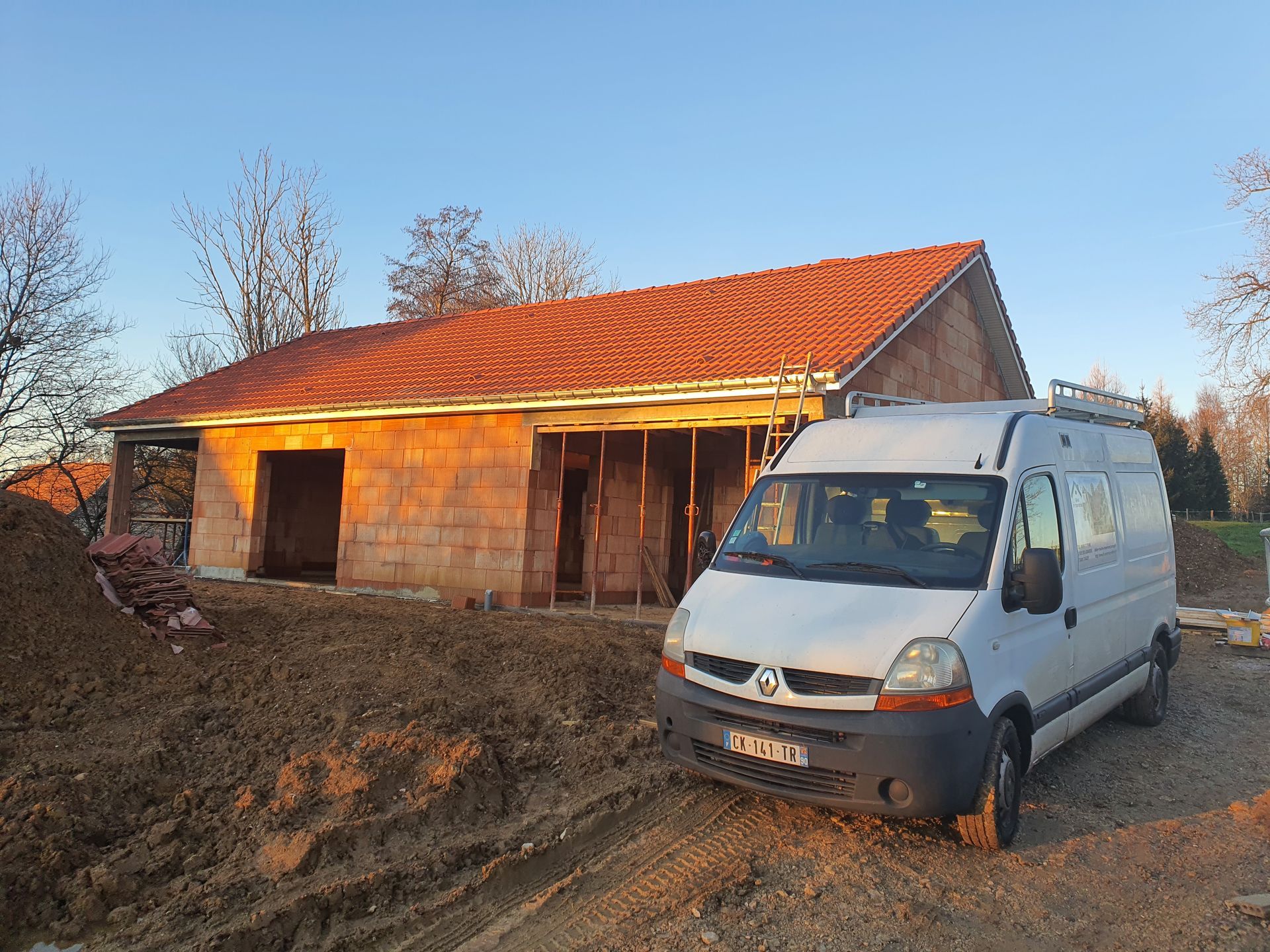 Toiture de maison finalisée