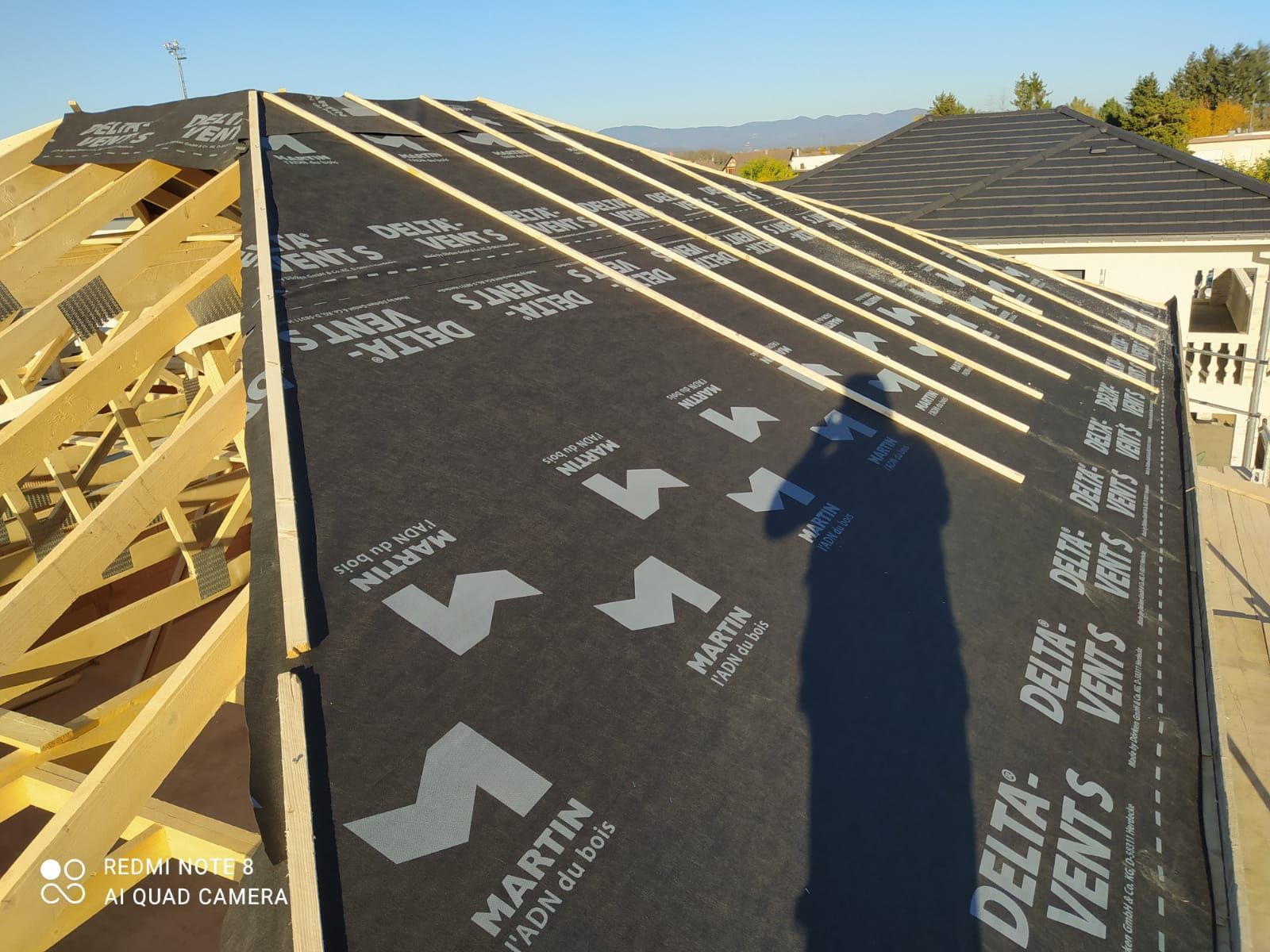 Pose de linteaux sur une toiture 2