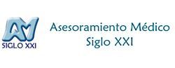 A logo for a company called asesoramiento medico siglo xxi