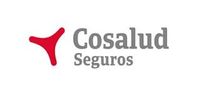 Un logotipo para cosalud seguros con una y roja sobre fondo blanco.