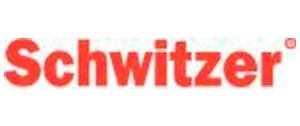 Un logotipo de Schwitzer rojo sobre un fondo blanco