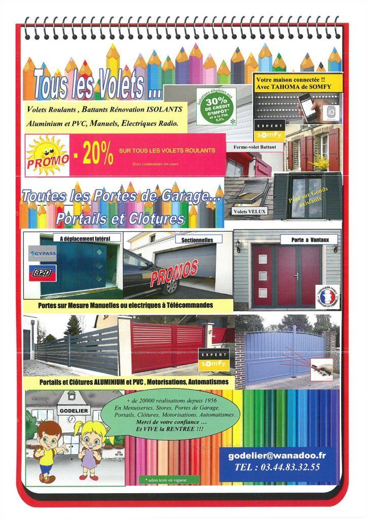 Publicité pour des produits d'amélioration de l'habitat et des matériaux de construction ; visuels colorés, offres et illustrations.