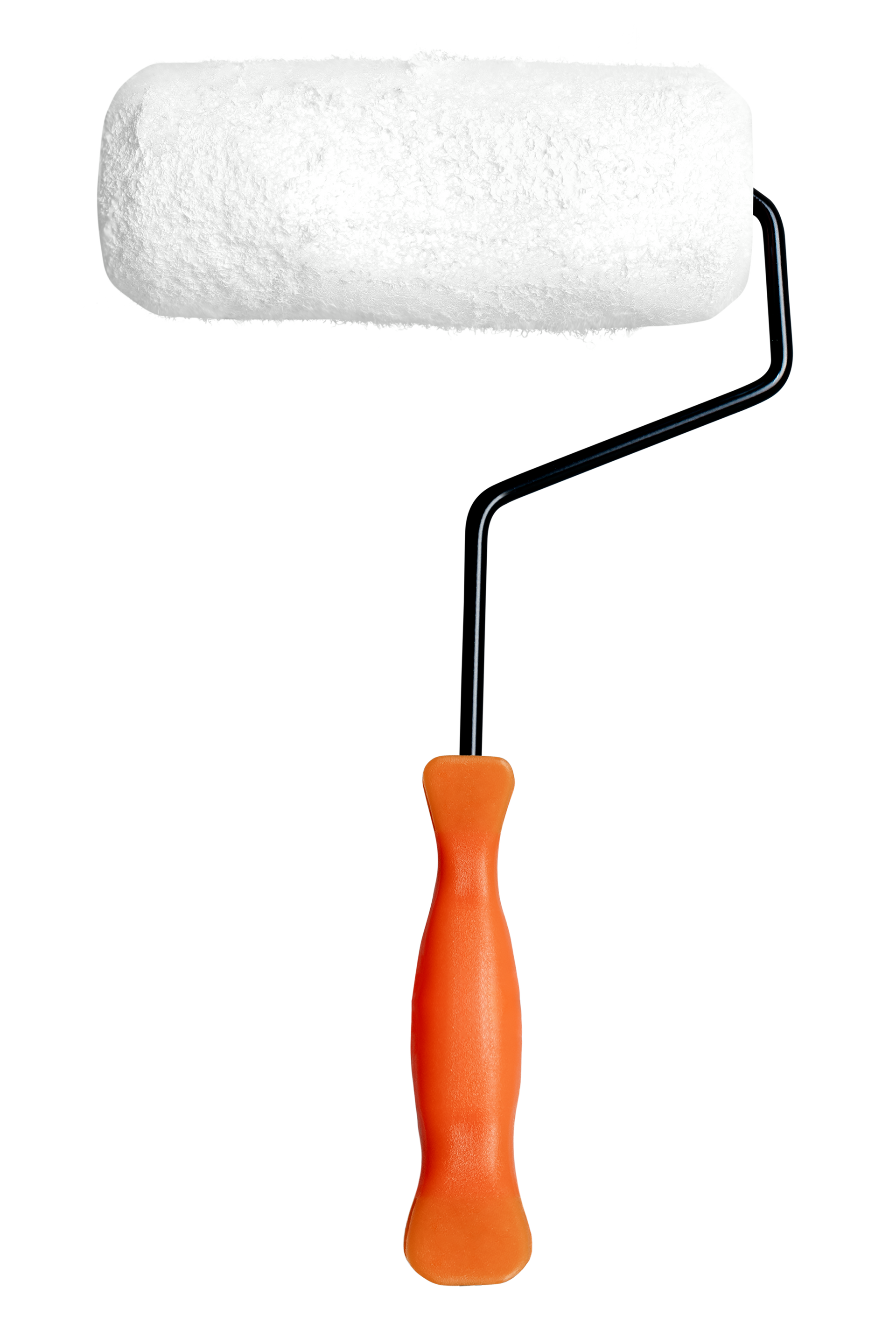 Un rouleau de peinture blanc.