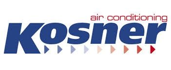 Logotipo de aire acondicionado Kosner sobre un fondo blanco
