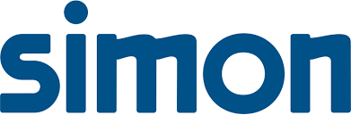 La palabra simon está escrita en azul sobre un fondo blanco.