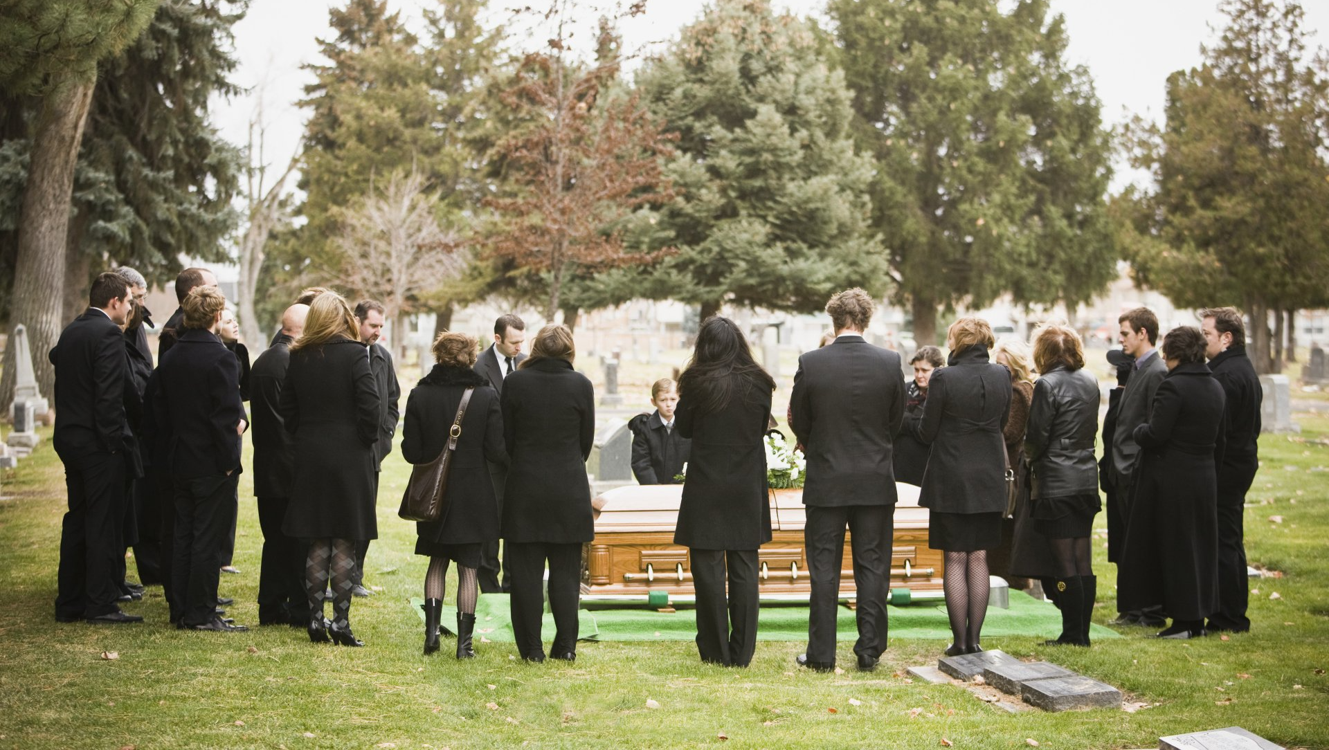 Funérailles dans un cimetière